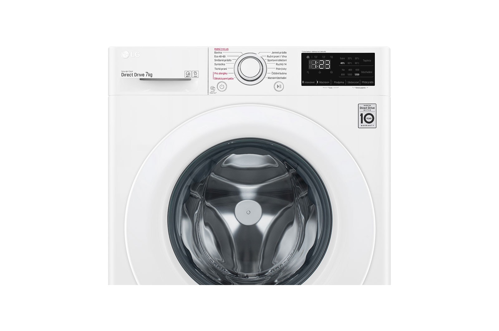 LG 7 kg slim parní pračka, 1200 ot./min, D, 6 Motion DD, Direct Drive™, Steam™ - parní praní, Smart Diagnosis™, Přidat prádlo, F72J5HY3WE