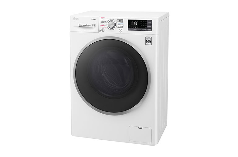 LG 7 kg pračka / 4 kg sušička, 1200 ot./min, B (v rozsahu A až G), 6 Motion DD, Direct Drive™, Steam™ - parní praní, ThinQ™, Přidat prádlo, 14 programů, 7 možností sušení, F72J7HG1W