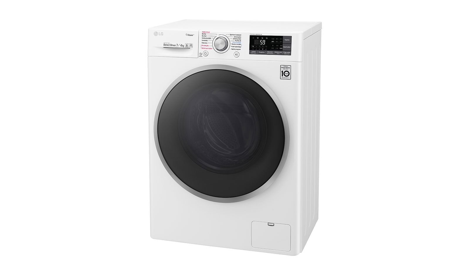 LG 7 kg pračka / 4 kg sušička, 1200 ot./min, B (v rozsahu A až G), 6 Motion DD, Direct Drive™, Steam™ - parní praní, ThinQ™, Přidat prádlo, 14 programů, 7 možností sušení, F72J7HG1W