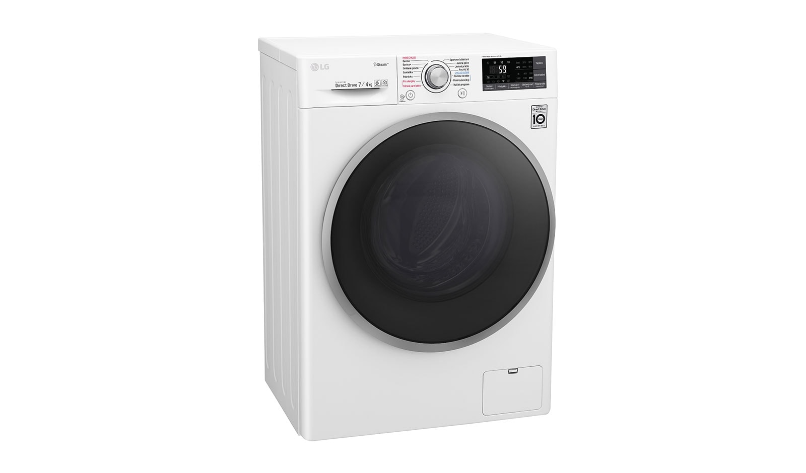 LG 7 kg pračka / 4 kg sušička, 1200 ot./min, B (v rozsahu A až G), 6 Motion DD, Direct Drive™, Steam™ - parní praní, ThinQ™, Přidat prádlo, 14 programů, 7 možností sušení, F72J7HG1W