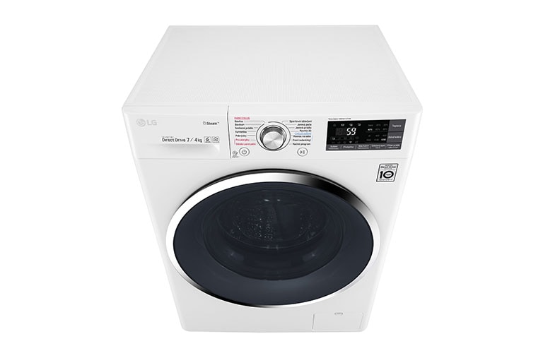 LG 7 kg pračka / 4 kg sušička, 1200 ot./min, B (v rozsahu A až G), 6 Motion DD, Direct Drive™, Steam™ - parní praní, ThinQ™, Přidat prádlo, 14 programů, 7 možností sušení, F72J7HG2W