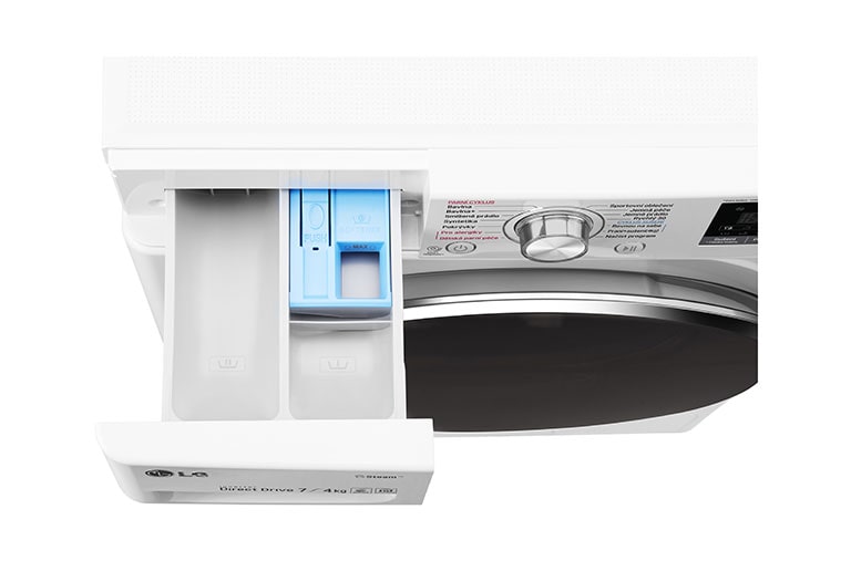 LG 7 kg pračka / 4 kg sušička, 1200 ot./min, B (v rozsahu A až G), 6 Motion DD, Direct Drive™, Steam™ - parní praní, ThinQ™, Přidat prádlo, 14 programů, 7 možností sušení, F72J7HG2W