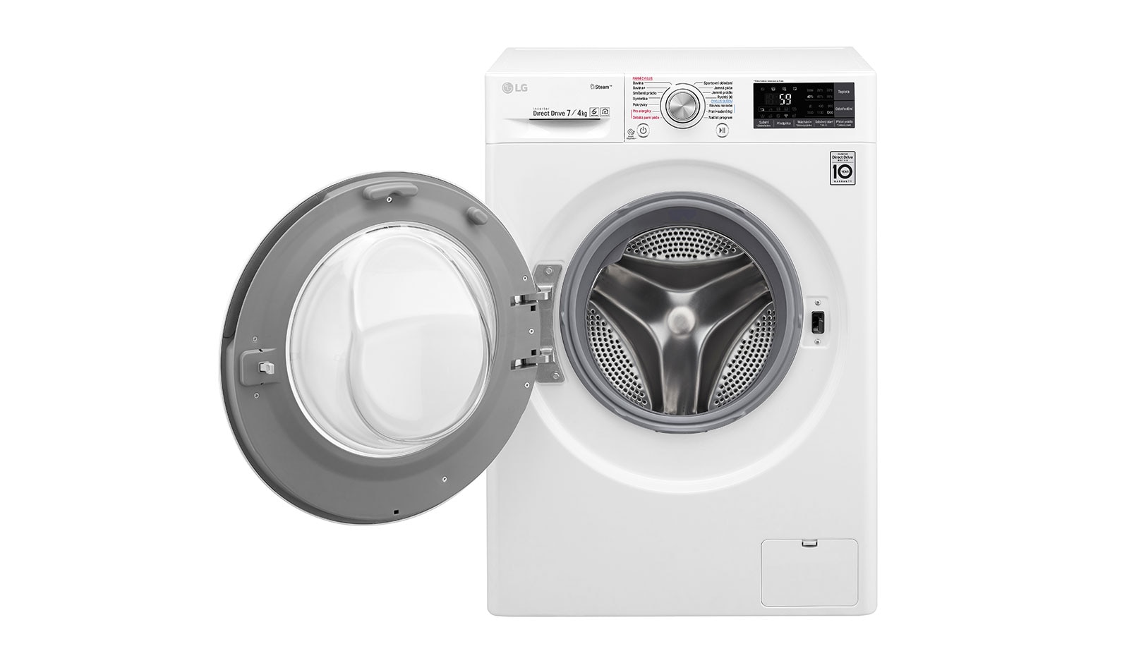 LG 7 kg pračka / 4 kg sušička, 1200 ot./min, B (v rozsahu A až G), 6 Motion DD, Direct Drive™, Steam™ - parní praní, ThinQ™, Přidat prádlo, 14 programů, 7 možností sušení, F72J7HG2W