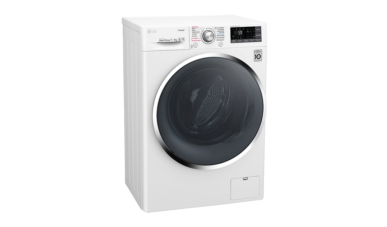 LG 7 kg pračka / 4 kg sušička, 1200 ot./min, B (v rozsahu A až G), 6 Motion DD, Direct Drive™, Steam™ - parní praní, ThinQ™, Přidat prádlo, 14 programů, 7 možností sušení, F72J7HG2W