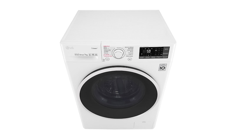 LG 7 kg slim parní pračka, 1200 ot./min, 6 Motion DD, Direct Drive™, Steam™ - parní praní, ThinQ™, Přidat prádlo, F72J7HY0W