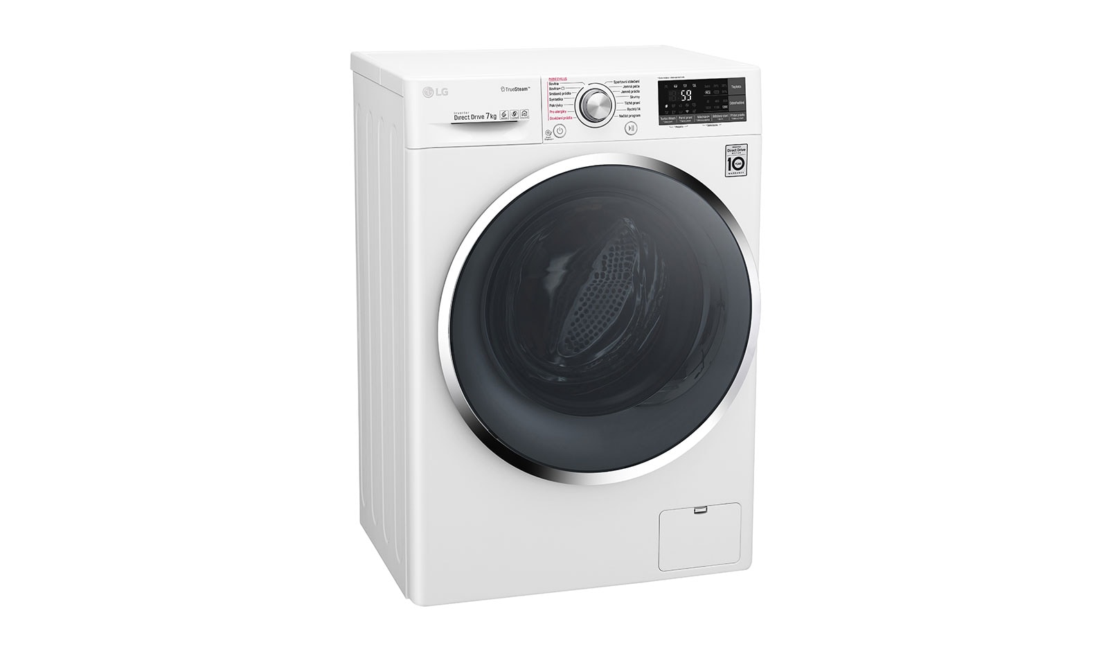 LG 7 kg parní pračka, 1200 ot./min, 6 Motion DD, TrueSteam™ - parní praní, ThinQ™, Přidat prádlo,14 programů, F72J8HS2W