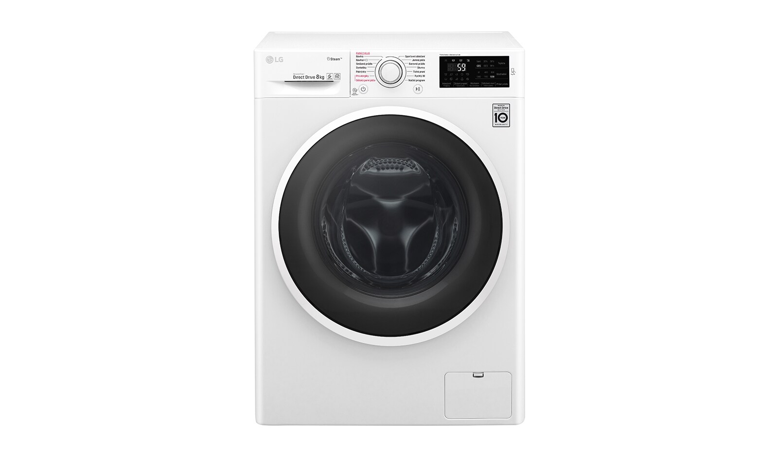 Čelní pohled na 8 kg parní pračka, 1200 ot./min, A&#43;&#43;&#43; (v rozsahu A&#43;&#43;&#43; až D), 6 Motion DD, Steam™ - parní praní, 14 programů F82J6TY0W