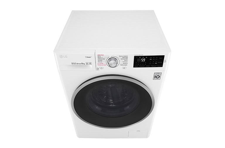 LG 8 kg parní pračka, 1200 ot./min, A+++ (v rozsahu A+++ až D), 6 Motion DD, Steam™ - parní praní, 14 programů, F82J6TY1W