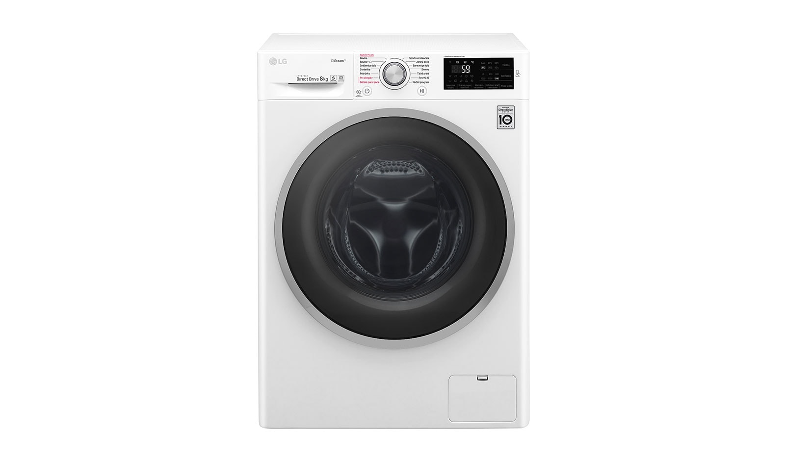 Čelní pohled na 8 kg parní pračka, 1200 ot./min, A&#43;&#43;&#43; (v rozsahu A&#43;&#43;&#43; až D), 6 Motion DD, Steam™ - parní praní, 14 programů F82J6TY1W