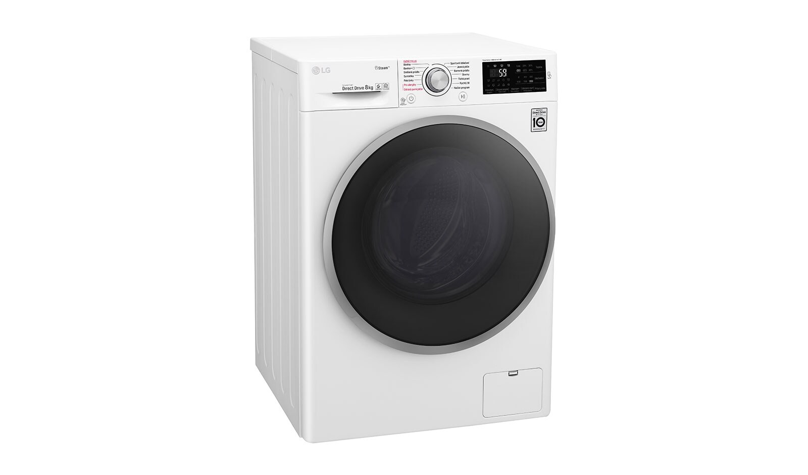 LG 8 kg parní pračka, 1200 ot./min, A+++ (v rozsahu A+++ až D), 6 Motion DD, Steam™ - parní praní, 14 programů, F82J6TY1W
