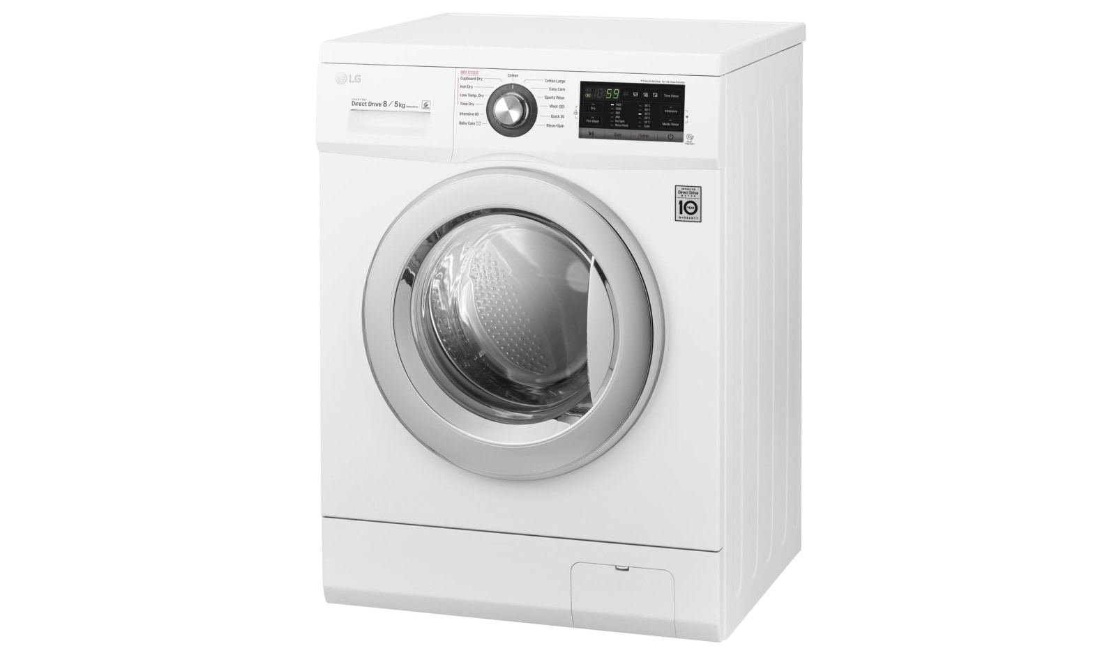 LG 8 kg pračka / 5 kg sušička, 1400 ot./min, A (v rozsahu A až G), 6 Motion DD, Direct Drive™, Smart Diagnosis™, 13 programů, 8 možností sušení, F84G6TDM2N