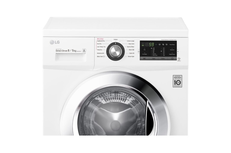 LG 8 kg pračka / 5 kg sušička, 1400 ot./min, A (v rozsahu A až G), 6 Motion DD, Direct Drive™, Smart Diagnosis™, 13 programů, 8 možností sušení, F84G6TDM2N