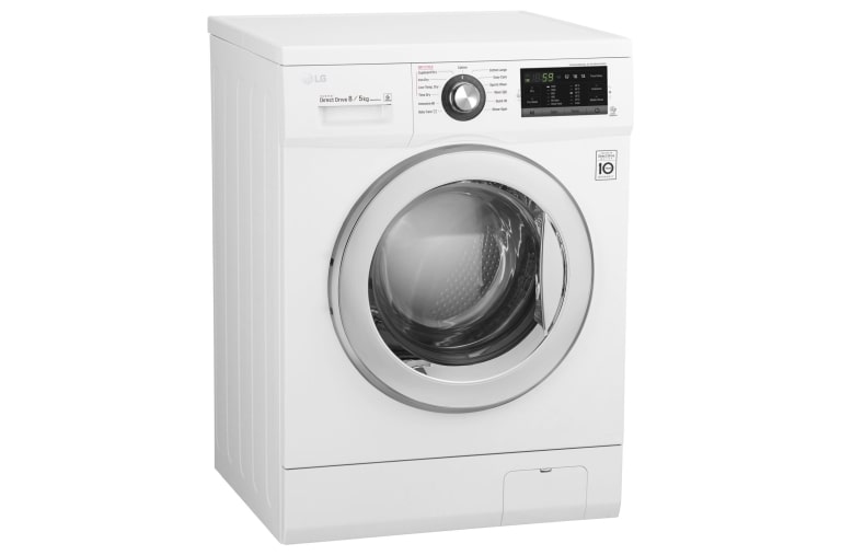 LG 8 kg pračka / 5 kg sušička, 1400 ot./min, A (v rozsahu A až G), 6 Motion DD, Direct Drive™, Smart Diagnosis™, 13 programů, 8 možností sušení, F84G6TDM2N