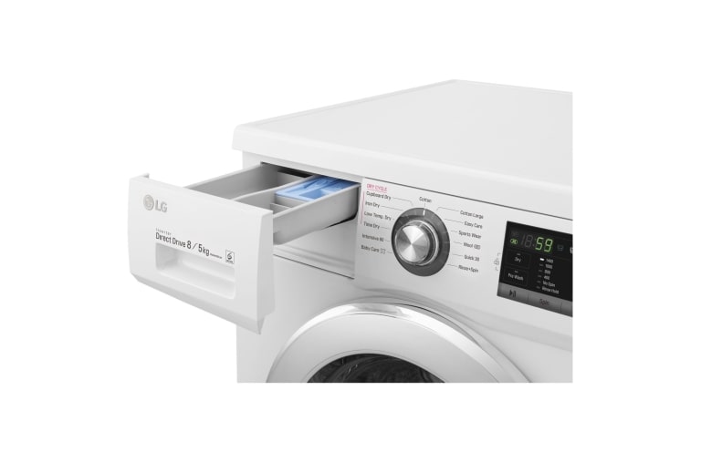 LG 8 kg pračka / 5 kg sušička, 1400 ot./min, A (v rozsahu A až G), 6 Motion DD, Direct Drive™, Smart Diagnosis™, 13 programů, 8 možností sušení, F84G6TDM2N