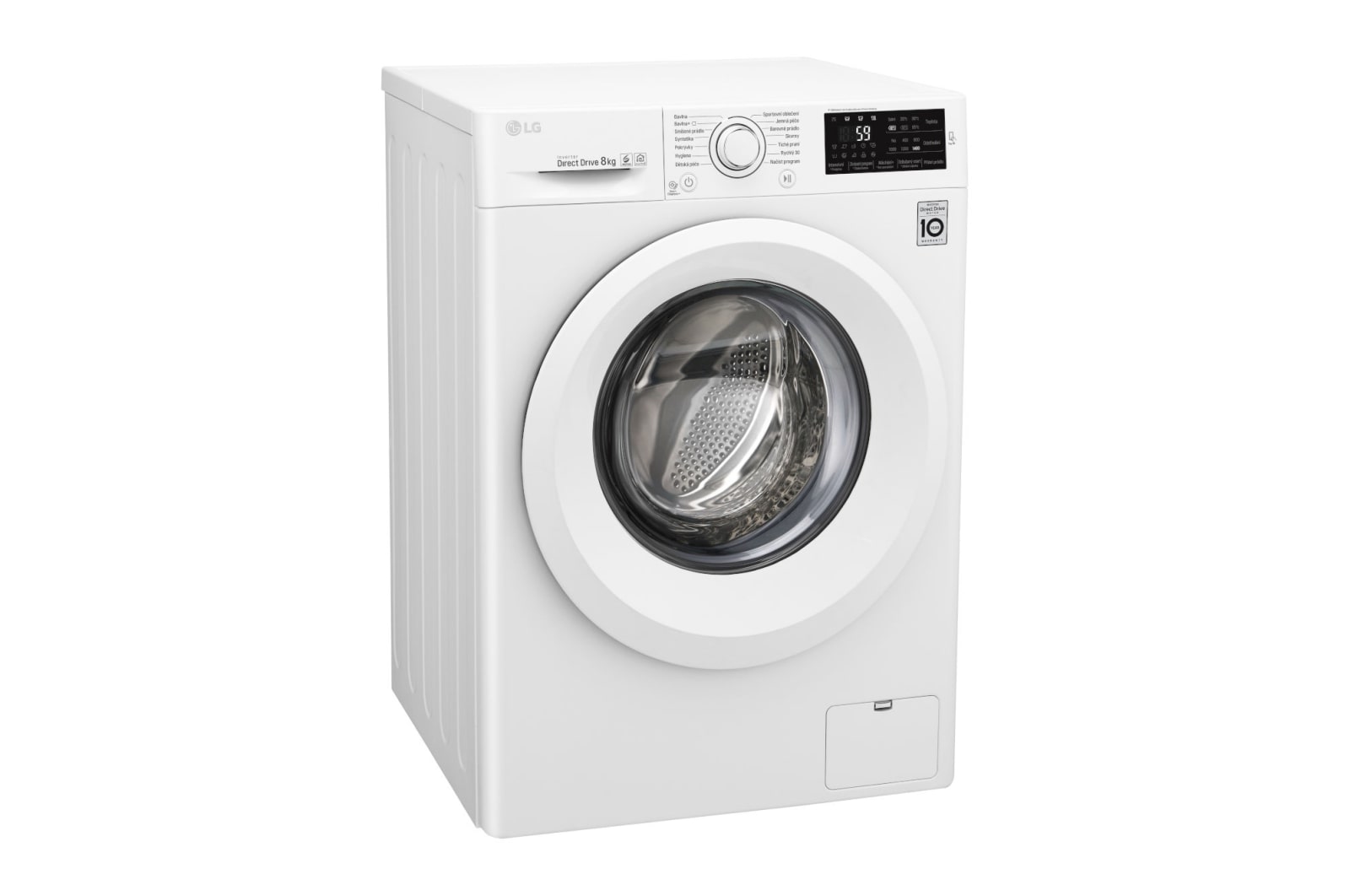 LG 8 kg pračka, 1400 ot./min, A+++ (v rozsahu A+++ až D), 6 Motion DD, Direct Drive™, ThinQ™, Přidat prádlo, 14 programů, F84J5TN3W