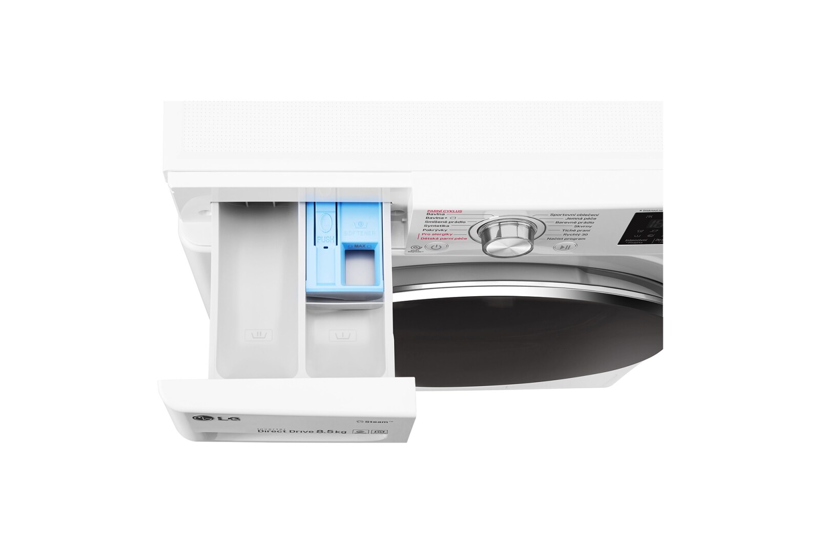 LG 8,5 kg parní pračka, 1400 ot./min, A+++ (v rozsahu A+++ až D), 6 Motion DD, Steam™ - parní praní, 14 programů, F84J6EY2W