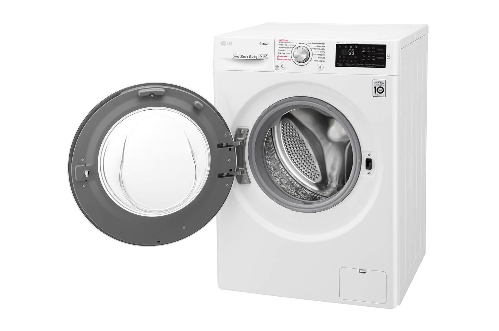 LG 8,5 kg parní pračka, 1400 ot./min, A+++ (v rozsahu A+++ až D), 6 Motion DD, Steam™ - parní praní, 14 programů, F84J6EY2W