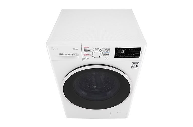 LG 8 kg pračka / 5 kg sušička, 1400 ot./min, A (v rozsahu A až G), 6 Motion DD, Direct Drive™, Steam™ - parní praní, ThinQ™, Přidat prádlo, 14 programů, 9 možností sušení, F84J6TG0W
