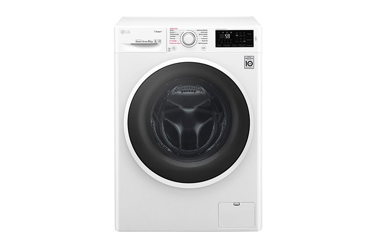 Čelní pohled na 8 kg parní pračka, 1400 ot./min, 6 Motion DD, Steam™ - parní praní, 14 programů F84J6TY0W
