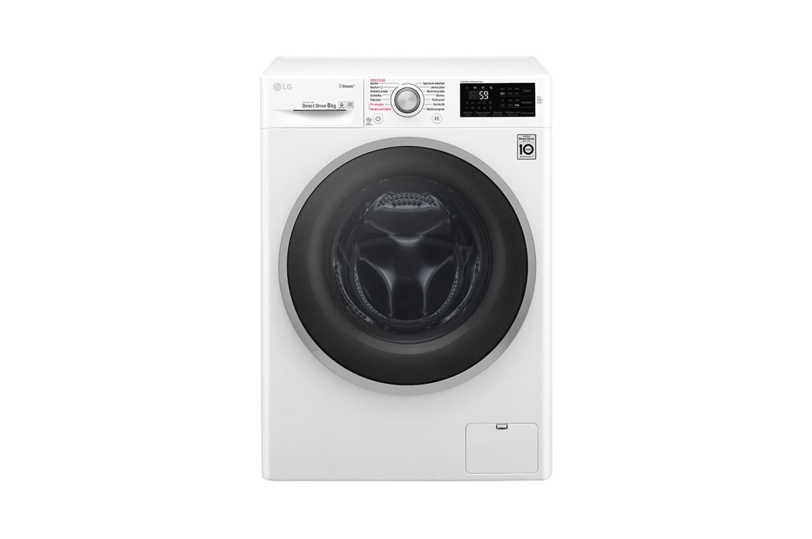 Čelní pohled na 8 kg parní pračka, 1400 ot./min, A&#43;&#43;&#43; (v rozsahu A&#43;&#43;&#43; až D), 6 Motion DD, Steam™ - parní praní, 14 programů F84J6TY1W