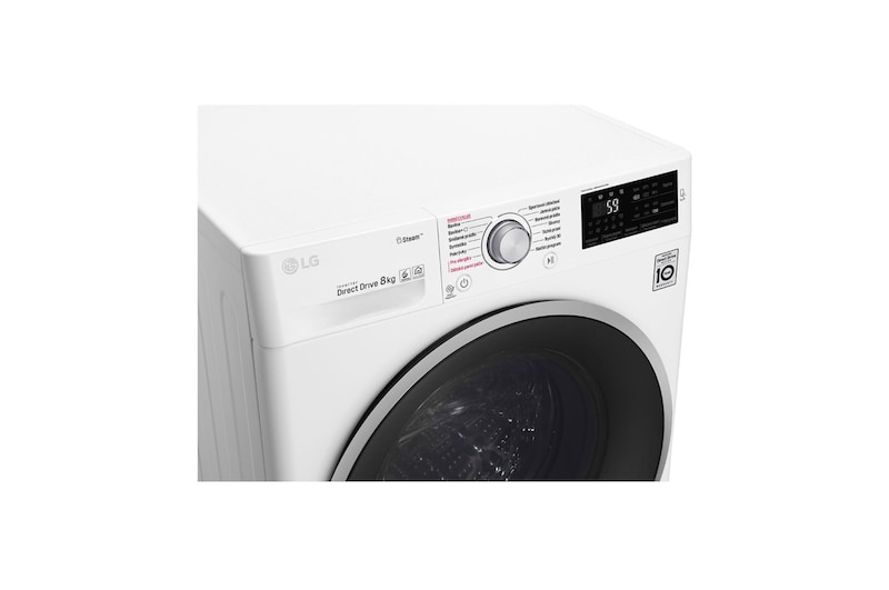 LG 8 kg parní pračka, 1400 ot./min, A+++ (v rozsahu A+++ až D), 6 Motion DD, Steam™ - parní praní, 14 programů, F84J6TY1W