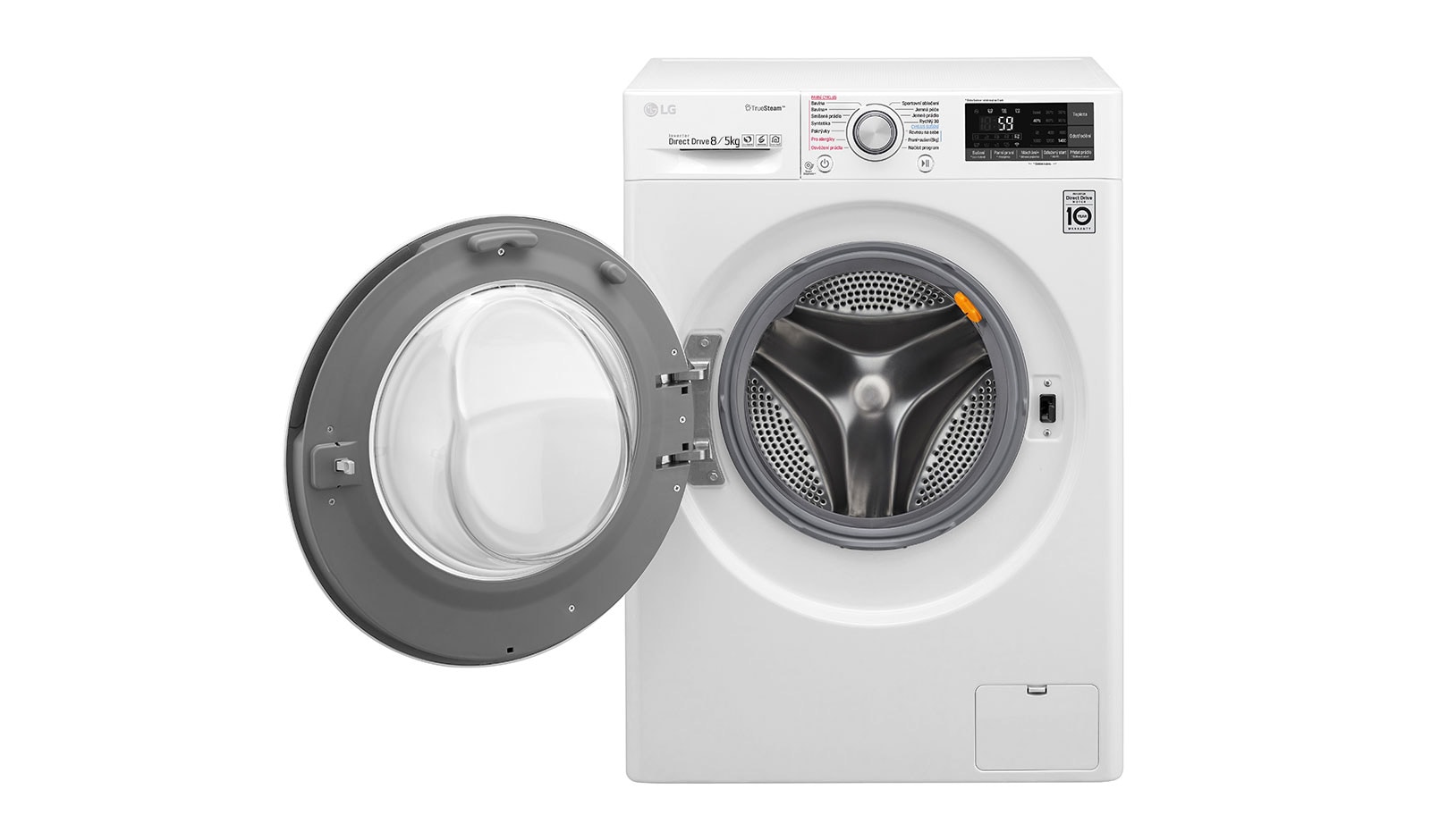 LG 8 kg pračka / 5 kg sušička, 1400 ot./min, 6 Motion DD, Direct Drive™, TrueSteam™ - parní praní, ThinQ™, Přidat prádlo, 14 programů, 8 možností sušení, F84J7TH1W
