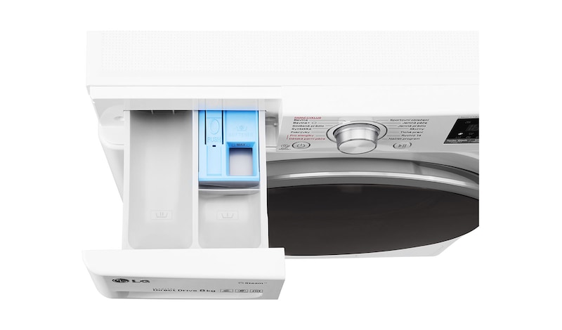 LG 8 kg parní pračka, 1400 ot./min, 6 Motion DD, Steam™ - parní praní, 14 programů, F84J7TY1W