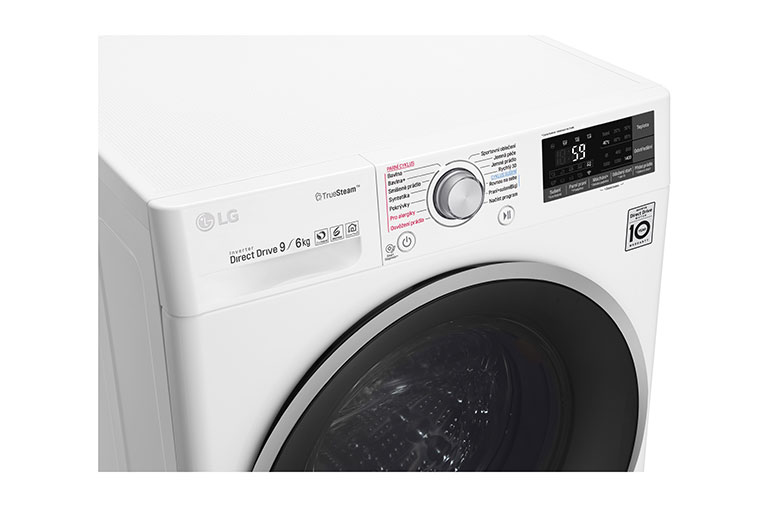 LG 9 kg pračka / 6 kg sušička, 1400 ot./min, 6 Motion DD, Direct Drive™, TrueSteam™ - parní praní, ThinQ™, Přidat prádlo, 14 programů, 8 možností sušení, F94J7FH1W