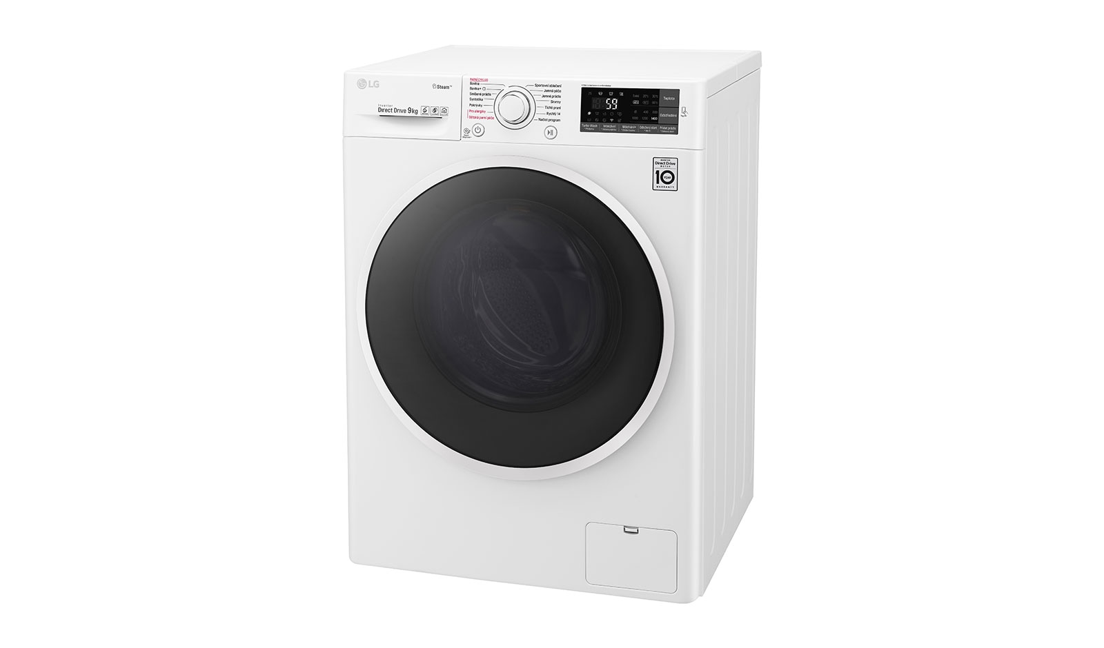 LG 9 kg parní pračka, 1400 ot./min,6 Motion DD, Steam™ - parní praní, 14 programů, F94J7VY0W