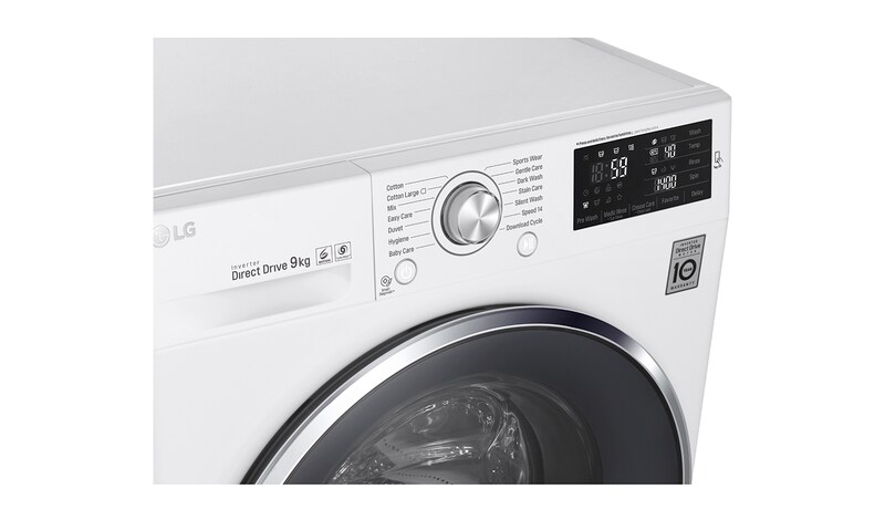 LG 9 kg pračka, 1400 ot./min., TurboWash, Direct Drive, 14 programů, 14 přídavných možností, F94U2VCN2