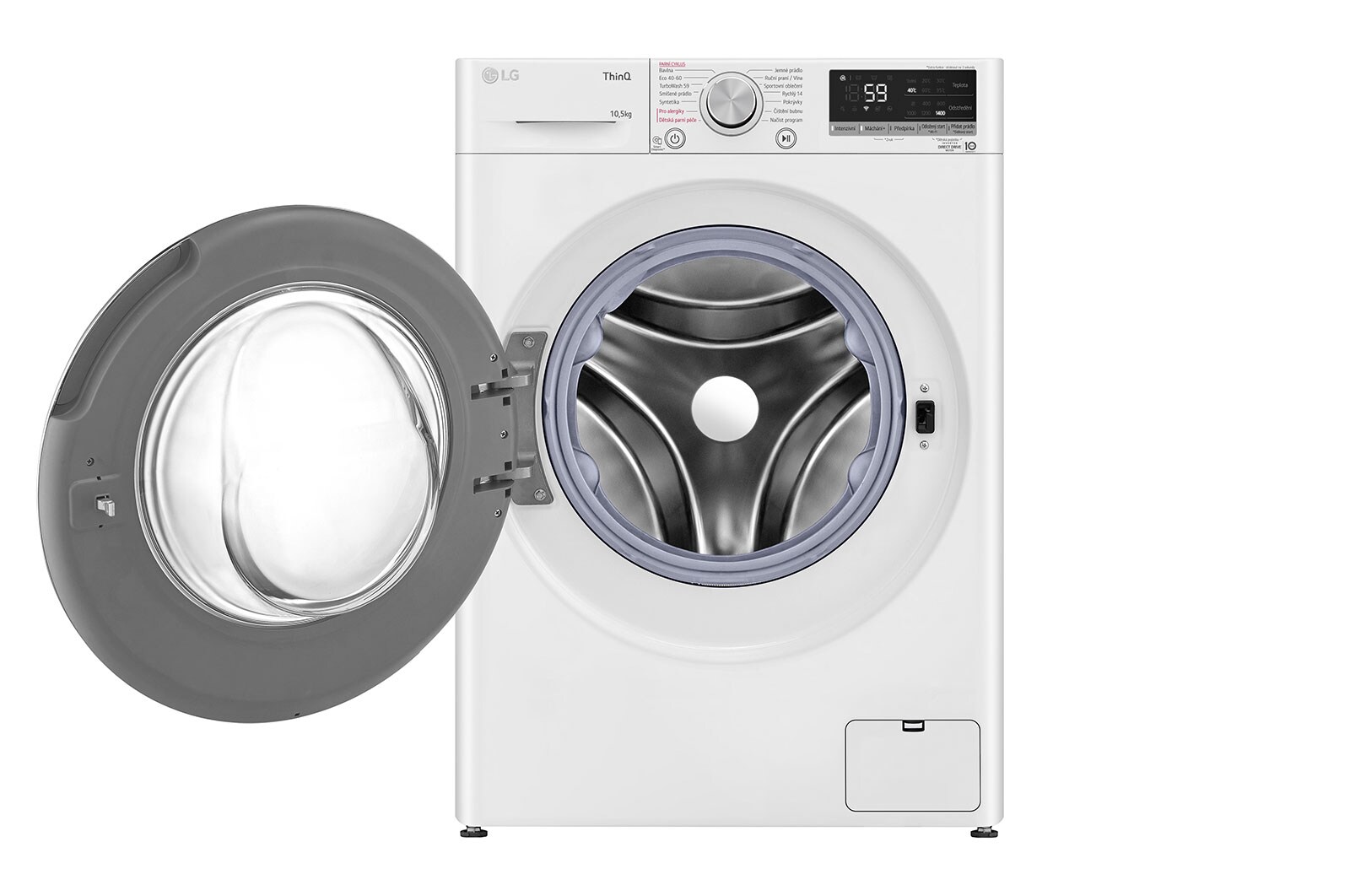 LG 10,5 kg parní pračka LG  | 1400 ot./min | TurboWash™ | ThinQ™, FA104V5URW0