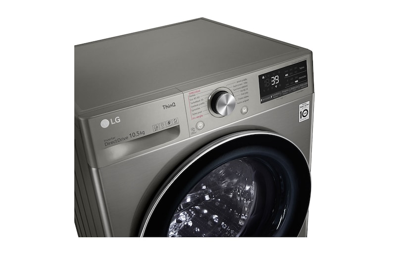 LG 10,5 kg parní pračka LG | 1400 ot./min | Direct Drive™ | AI DD™ | TurboWash™360°, FA104V7R2TE