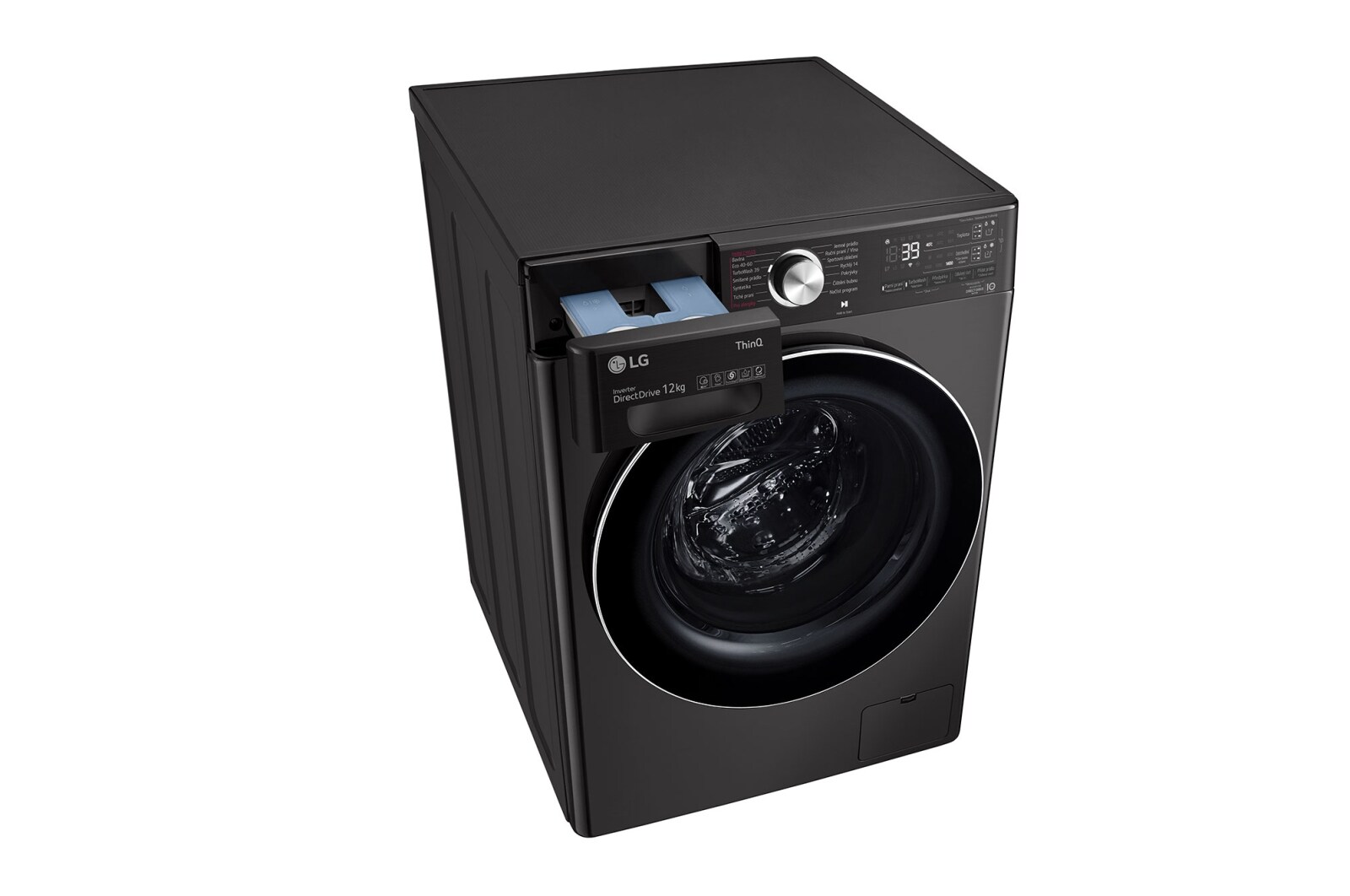 LG 12 kg parní pračka LG | 1400 ot./min | Direct Drive™ | AI DD™ | ezDispense™, FA124V9BAP2