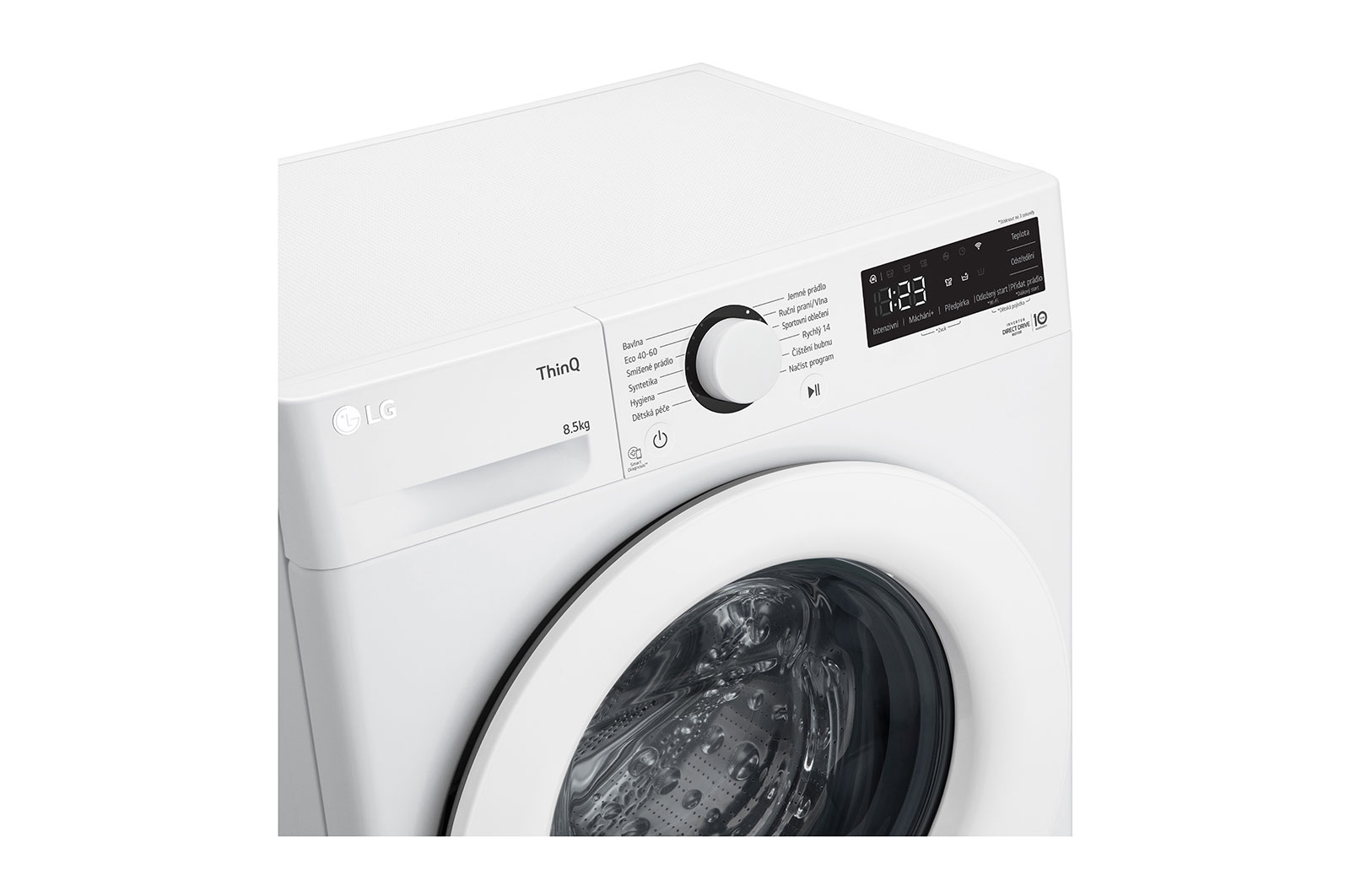 LG Parní pračka LG | 8,5 kg | A | 1200 ot./min | Direct Drive™ |Bílá, FA2S8V3GN3W