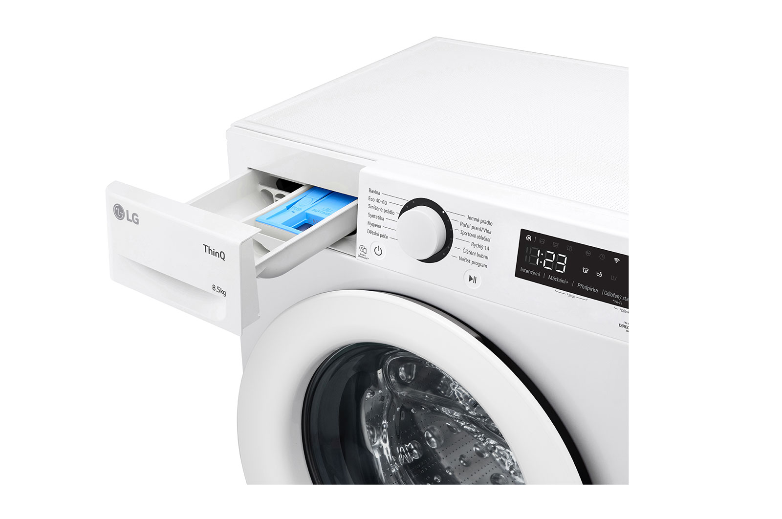 LG Parní pračka LG | 8,5 kg | A | 1200 ot./min | Direct Drive™ |Bílá, FA2S8V3GN3W