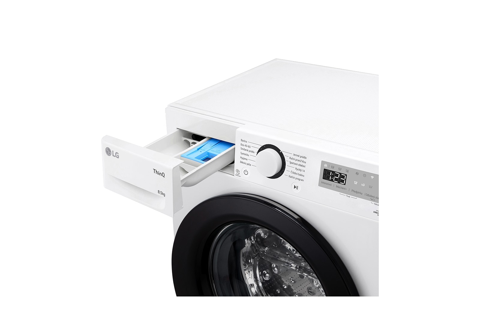 LG Slim parní pračka LG |8,5 kg | A | 1200 ot./min | Direct Drive™ | Bílá, FA2S8V3GN6H