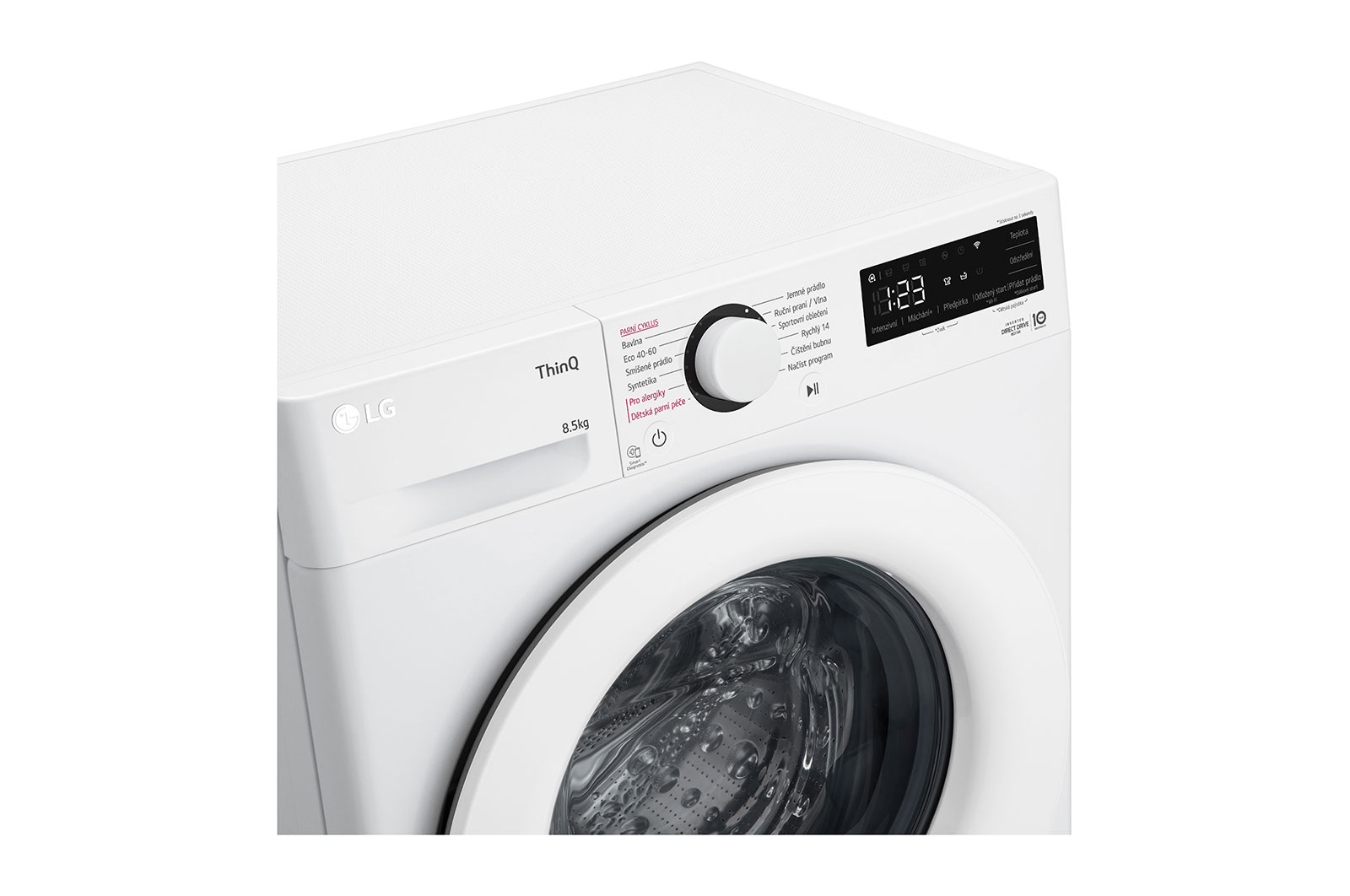 LG Slim parní pračka LG | 8,5 kg | A | 1200 ot./min | Direct Drive™ |Bílá, FA2S8V3GY3W