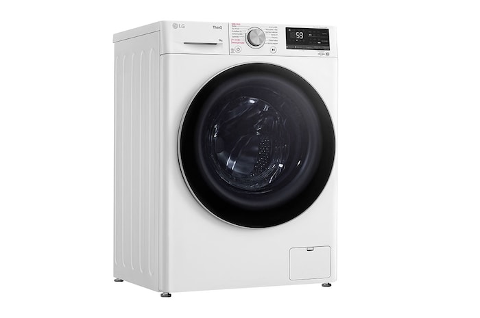 LG Parní pračka LG | 9 kg | A | 1400 ot./min | AI DD™ | TurboWash™|Bílá, FA49V5VW1W