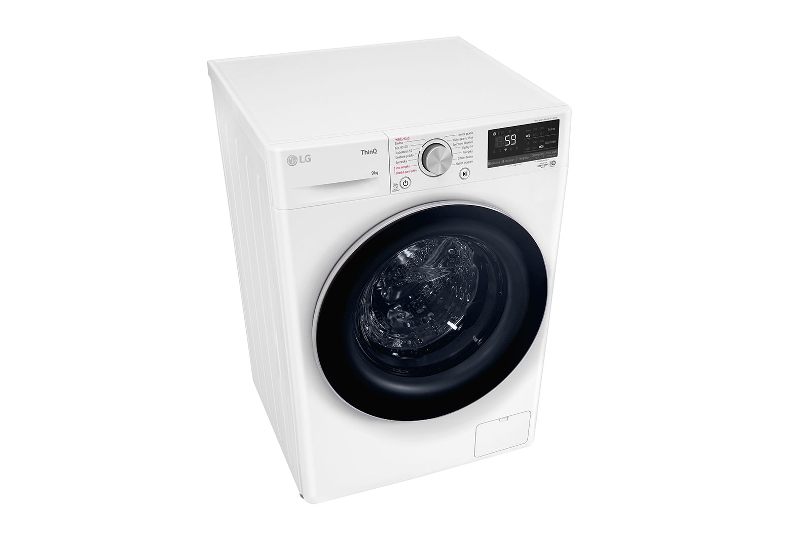 LG Parní pračka LG | 9 kg | A | 1400 ot./min | AI DD™ | TurboWash™|Bílá, FA49V5VW1W