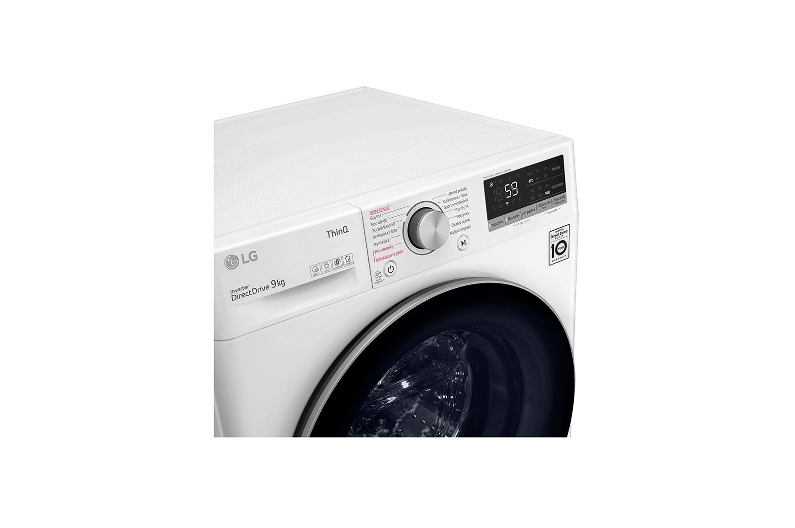 LG 9 kg parní pračka LG | 1400 ot./min | Direct Drive™ | AI DD™ | TurboWash™, FA94V5UVW1