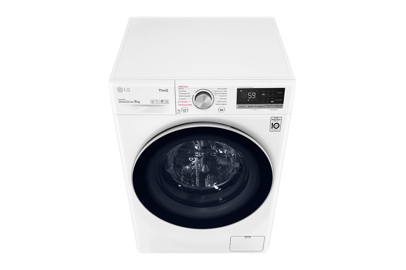 LG 9 kg parní pračka LG | 1400 ot./min | Direct Drive™ | AI DD™ | TurboWash™, FA94V5UVW1