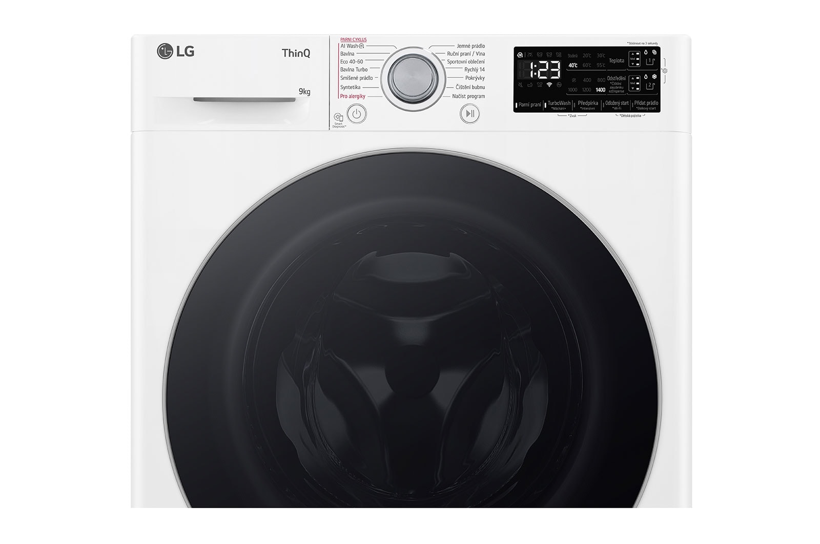 LG Parní pračka LG | 9 kg | A | 1400 ot./min | Direct Drive™ | AI DD™ |Bílá, FASR3A94WS