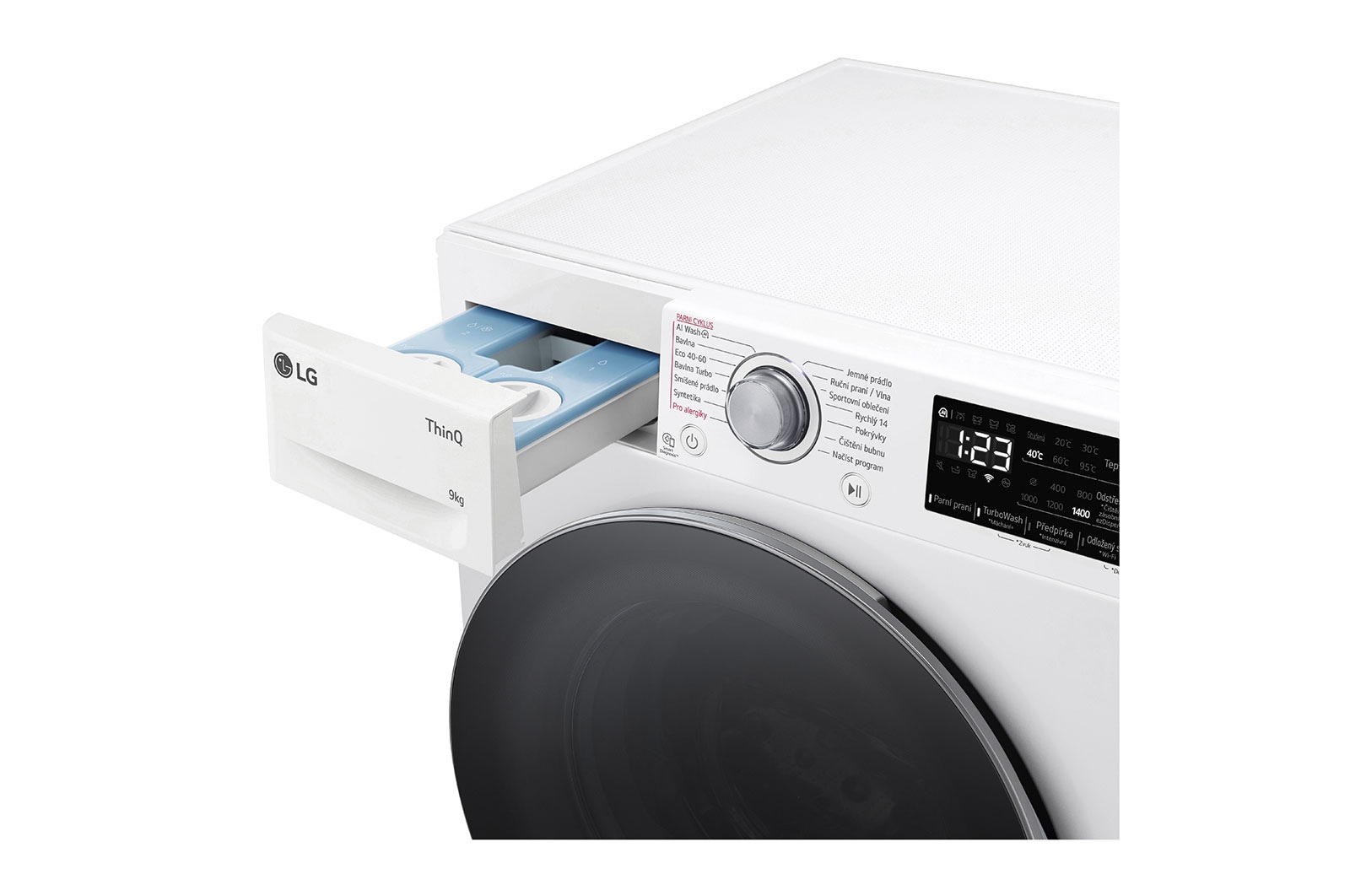 LG Parní pračka LG | 9 kg | A | 1400 ot./min | Direct Drive™ | AI DD™ |Bílá, FASR3A94WS