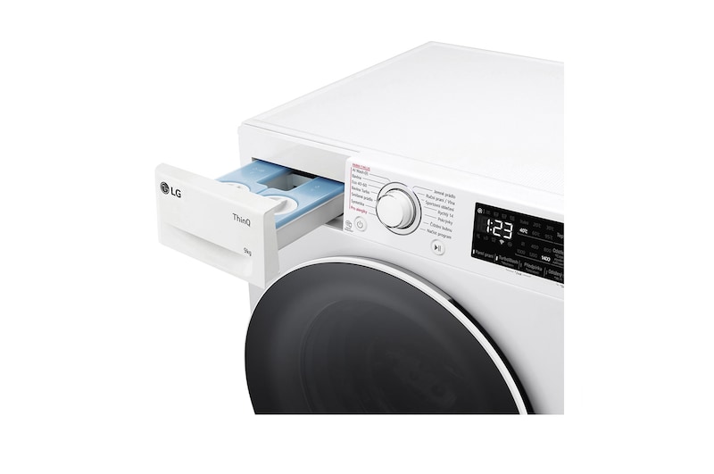 LG Parní pračka LG | 9 kg | A | 1400 ot./min | Direct Drive™ | AI DD™ |Bílá, FASR3A94WW