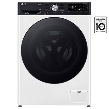 Čelní pohled na Parní pračka LG | 11 kg | A | 1400 ot./min | Direct Drive™ | AI DD™ |Bílá FASR7A14WG