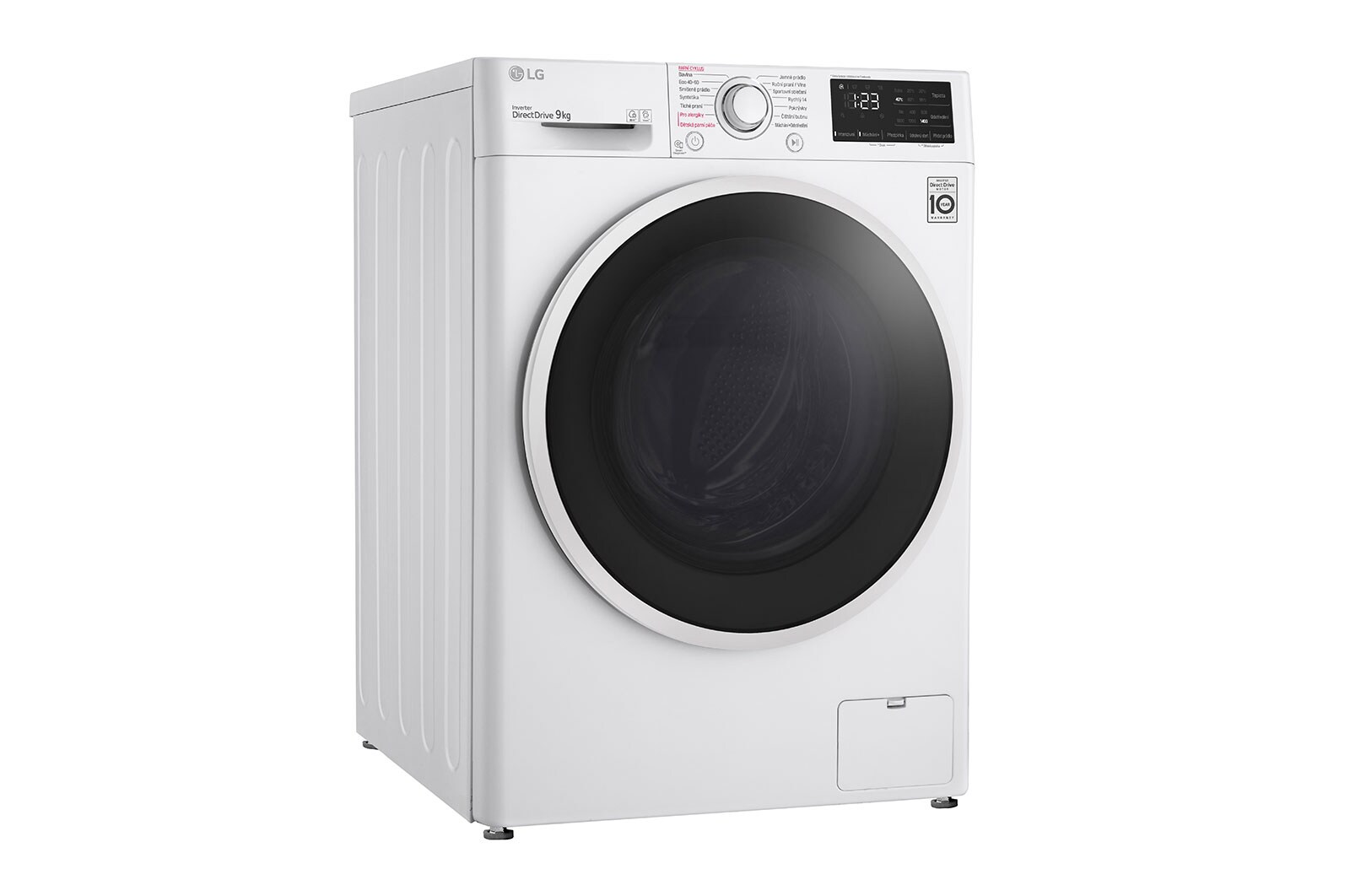LG 9 kg parní pračka, Direct Drive™ motor, optimální volba pracích pohybů, parní praní Steam™, Smart Diagnosis™, FB94AIDDUWT