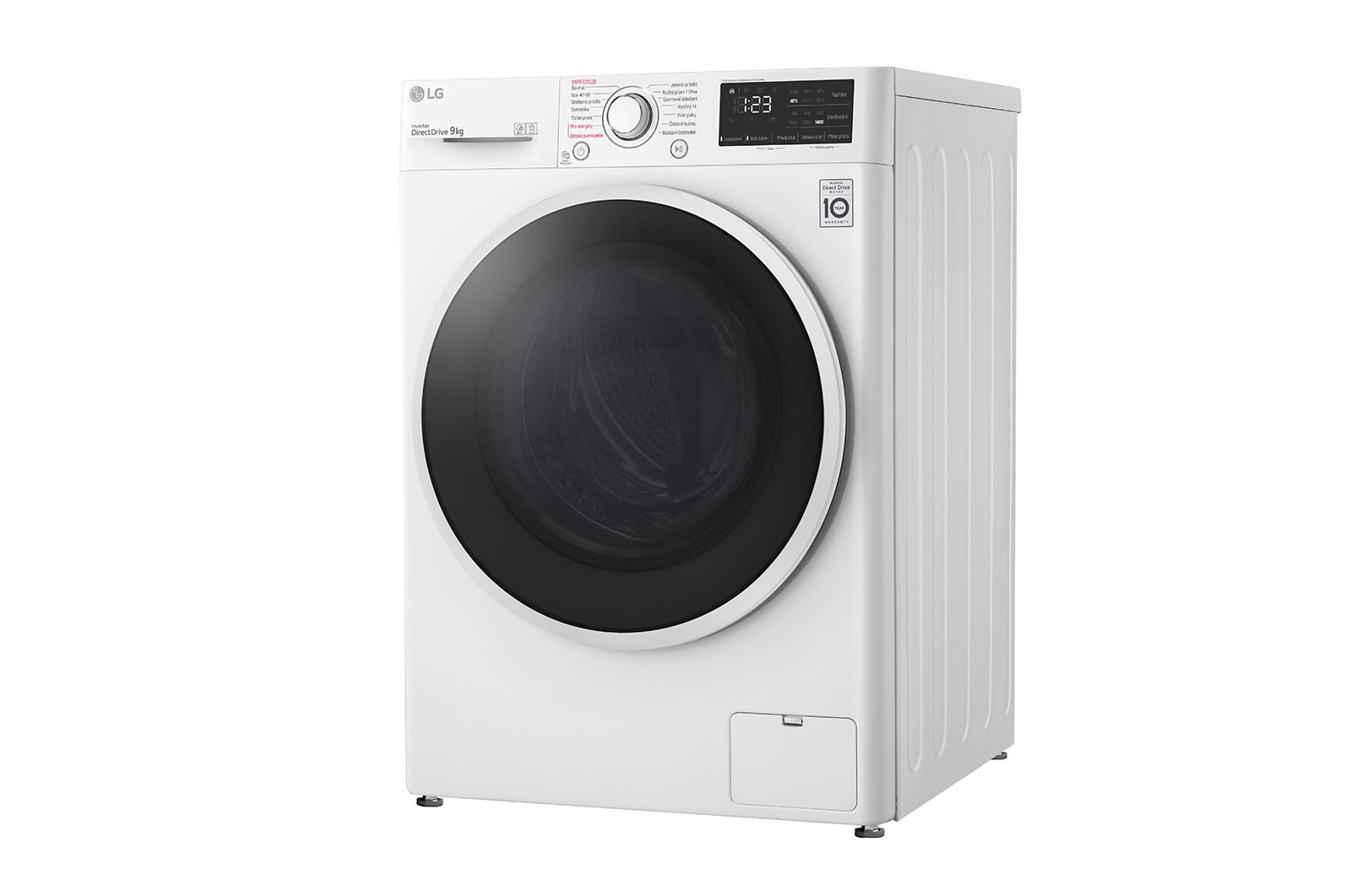 LG 9 kg parní pračka, Direct Drive™ motor, optimální volba pracích pohybů, parní praní Steam™, Smart Diagnosis™, FB94AIDDUWT