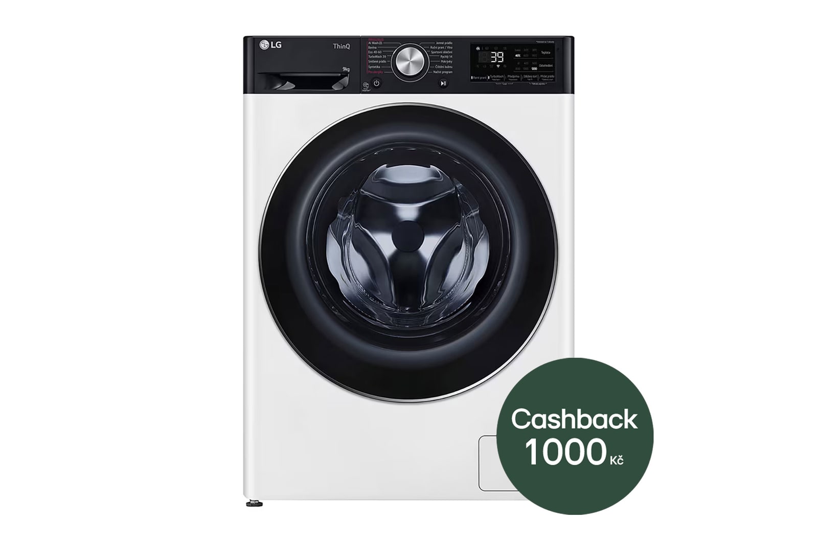 LG 9 kg slim parní pračka LG | 1200 ot./min | Direct Drive™ | AI DD™ | TurboWash™360°, FBLR7A92WC, FBLR7A92WC