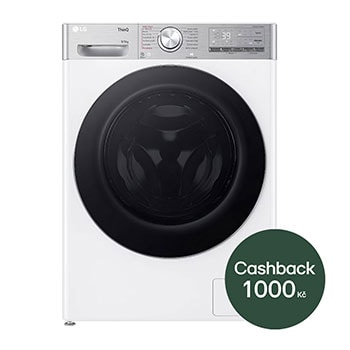 LG 9 kg parní pračka / 5 kg sušička LG 1200 ot./min | Direct Drive™ | AI DD™ | TurboWash™360°, front view, FCR9A95WC