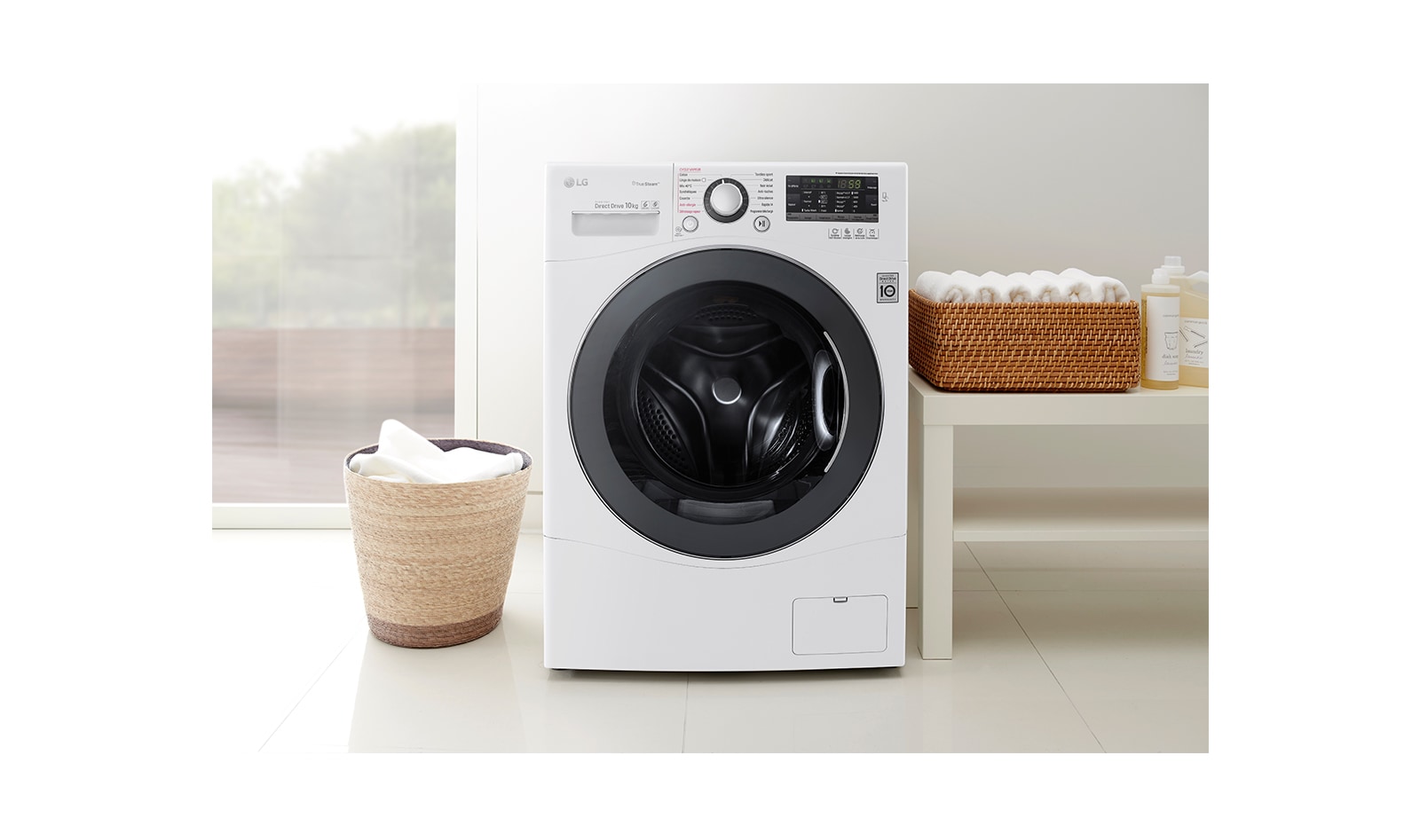 LG 8 kg parní pračka, 1400 ot./min, 6 Motion DD, 14 programů, 20 přídavných možností, FH84A8TDS